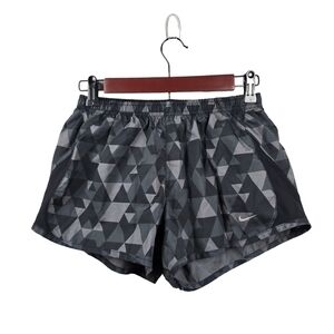 NIKE Sporty Athletic Running Shorts Black Gray Womens Size S Gym‎ Workout